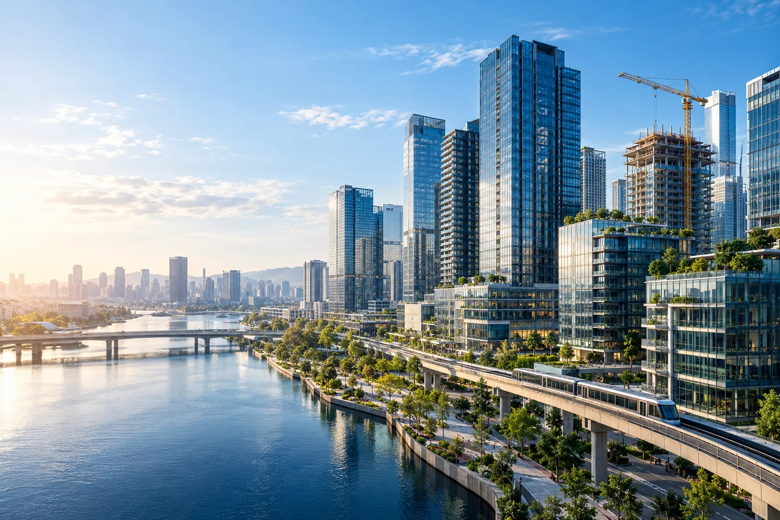 Illustrative real estate, construction & smart cities infrastructure and operating environment